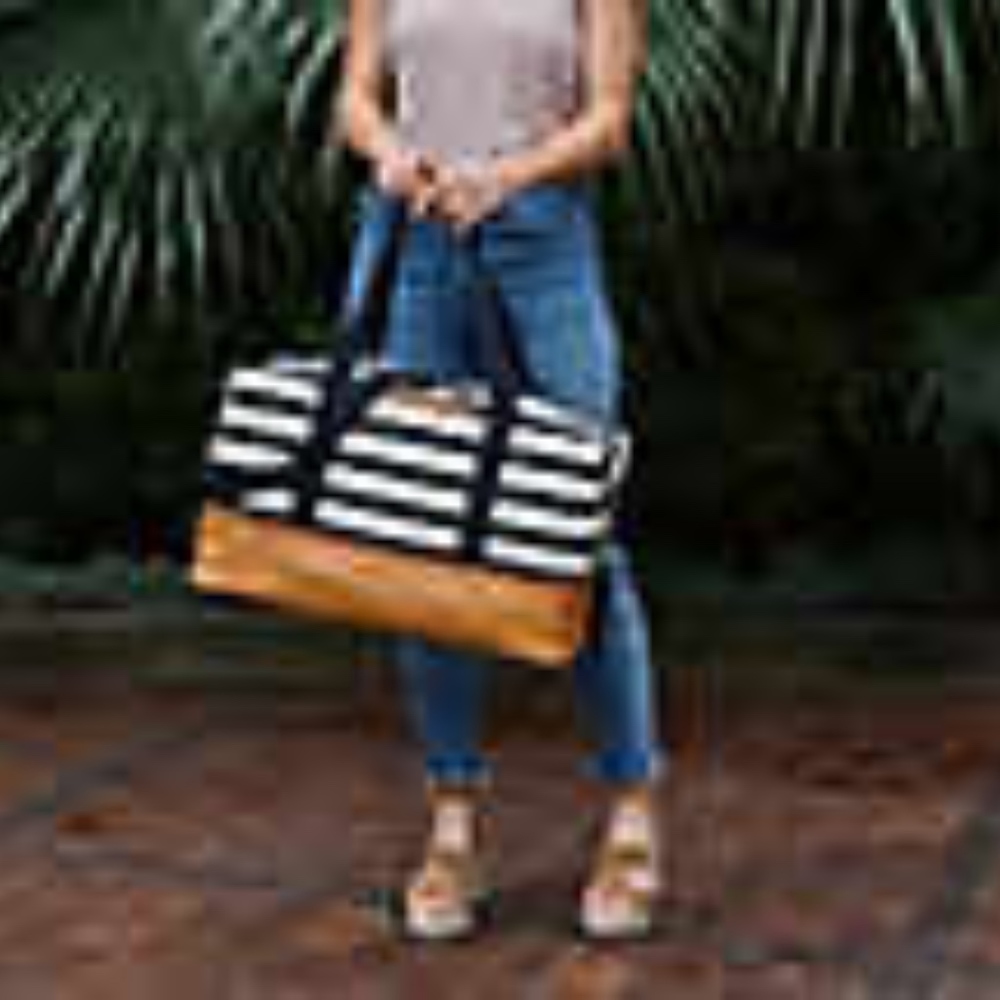 CANVAS WEEKEND TOTE BAG * NEW - Picture 4 of 5